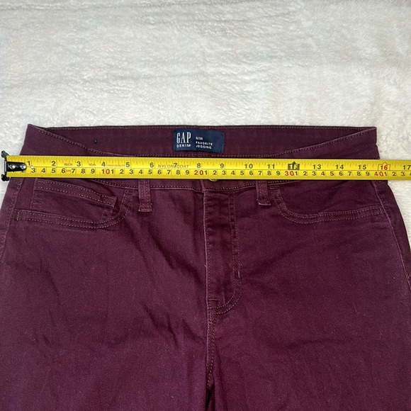 💖GAP Denim Jeggings Burgundy Women 6/28 - Picture 7 of 7